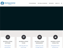 Tablet Screenshot of businesslicensesolutions.com